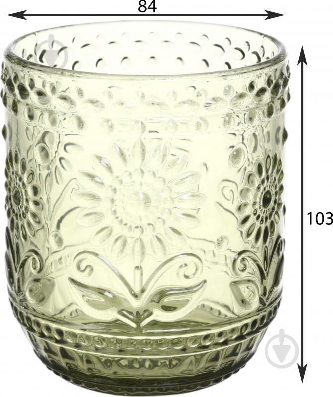 Стакан низкий Maxmark Sunflower зелёный 360 мл 1 шт. - фото 3