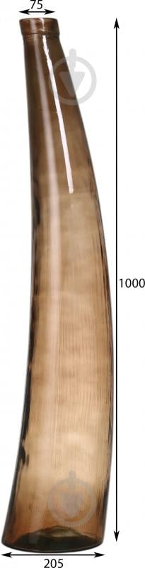 Ваза скляна San Miguel Curve 120 см бежева 5944DB400 - фото 2 Ваза скляна San Miguel Curve 120 см бежева 5944DB400 - фото 2