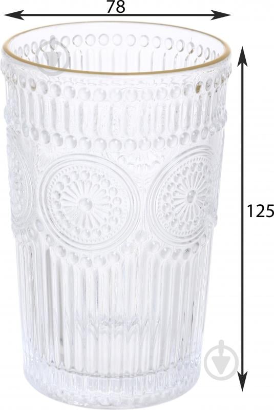 Стакан высокий Maxmark Flower 345 мл 1 шт. - фото 3