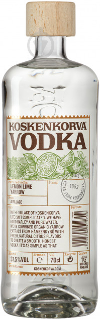 Напиток алкогольный Koskenkorva Lemon Lime Yarrow 37,5 % 0,7 л - фото 1