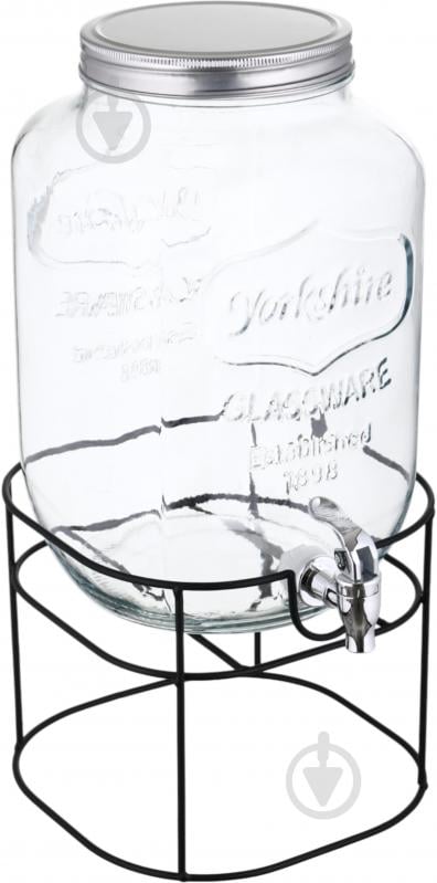 Ємність для напоїв Lemonade 8 л з кришкою та краном на металевій підставці - фото 2 Ємність для напоїв Lemonade 8 л з кришкою та краном на металевій підставці - фото 2