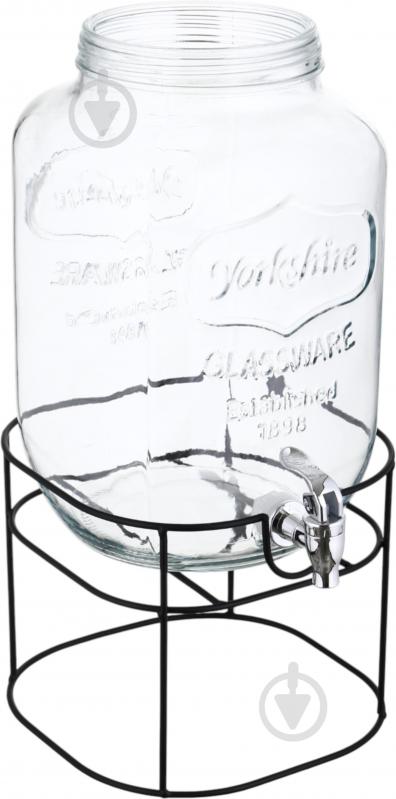 Ємність для напоїв Lemonade 8 л з кришкою та краном на металевій підставці - фото 3 Ємність для напоїв Lemonade 8 л з кришкою та краном на металевій підставці - фото 3