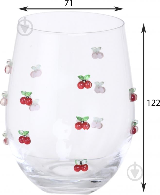 Стакан для воды Maxmark Cherry стекло 520 мл 1 шт. - фото 3 Стакан для воды Maxmark Cherry стекло 520 мл 1 шт. - фото 3
