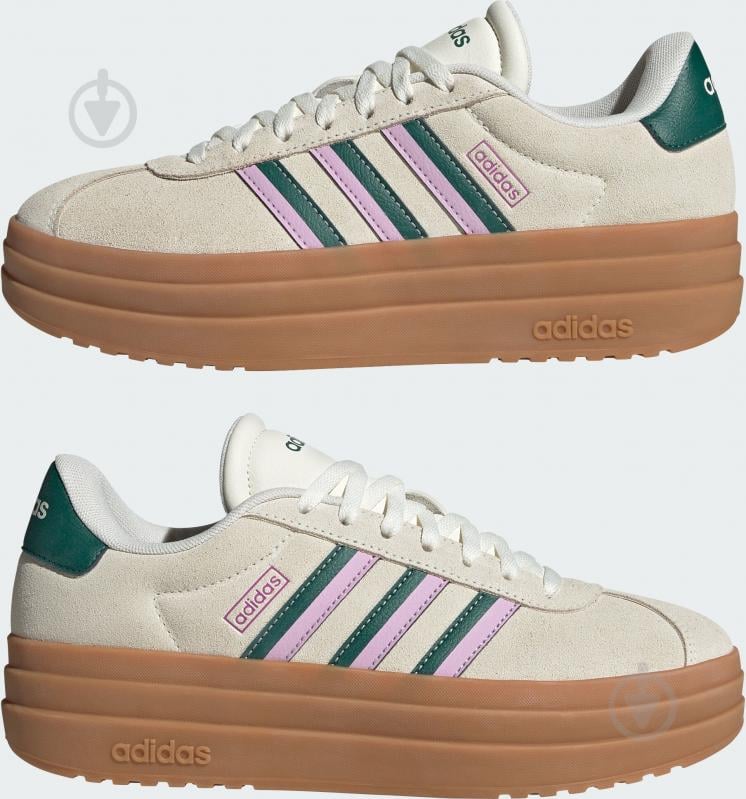 Кроссовки женские демисезонные Adidas VL COURT BOLD JI1788 р.36 бежевые - фото 5