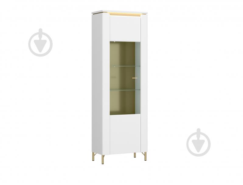 Шафа-вітрина Meble Wojcik 1D LAZIO 2012х655х400 мм золотий / альпійський білий - фото 1 Шафа-вітрина Meble Wojcik 1D LAZIO 2012х655х400 мм золотий / альпійський білий - фото 1