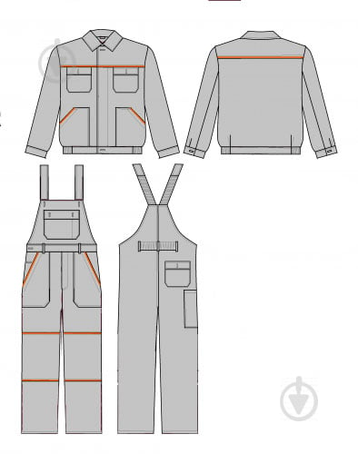 Костюм робочий 3СМаркет Базіс р. 64-66 зріст 3-4 0107 сірий - фото 5