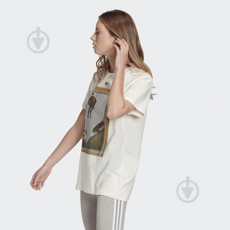 Футболка Adidas T SHIRT GRAPHIC FM4340 р.M бежевый - фото 4