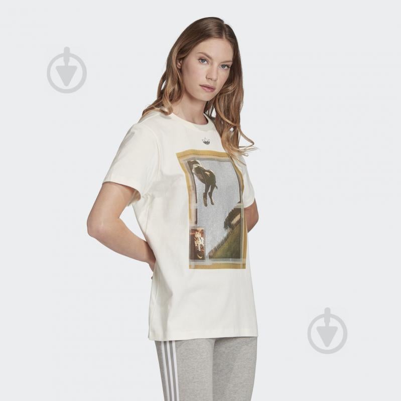 Футболка Adidas T SHIRT GRAPHIC FM4340 р.M бежевый - фото 6