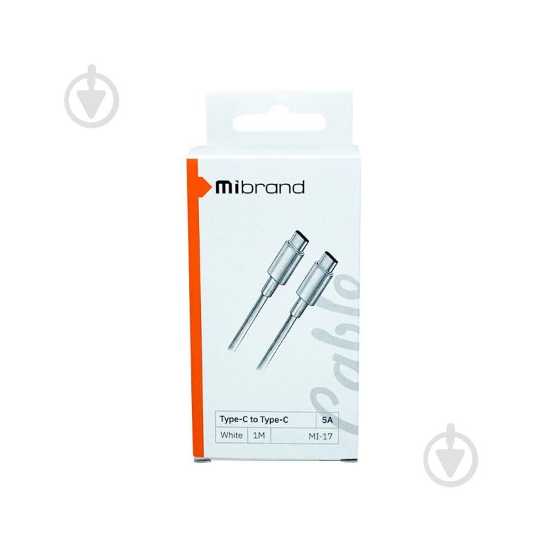 Кабель Mibrand MI-17 Flexible Charging Line Type-C for Type-C 5A 1 м білий (MIDC/17TTW) - фото 2