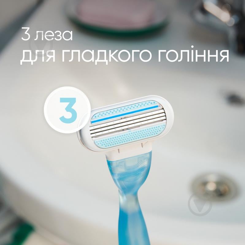 Подарунковий набір для жінок Gillette Venus Smooth Станок для гоління + 2 змінних леза + Гель для гоління - фото 3