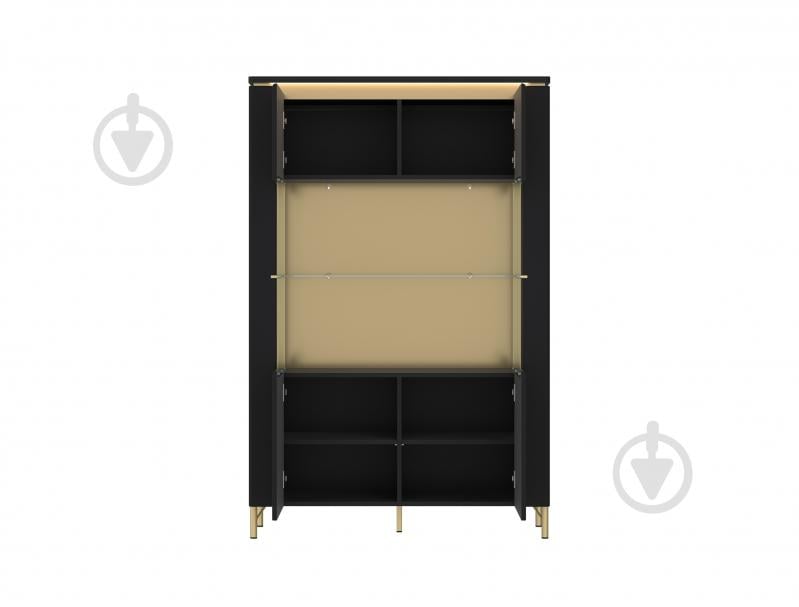Шафа-вітрина Meble Wojcik 2D NORICA 1692х1104х400 мм золотий / чорний матовий - фото 2