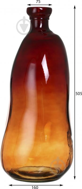 Ваза скляна San Miguel Simplicity 51 см коричнева 4655C464 - фото 2