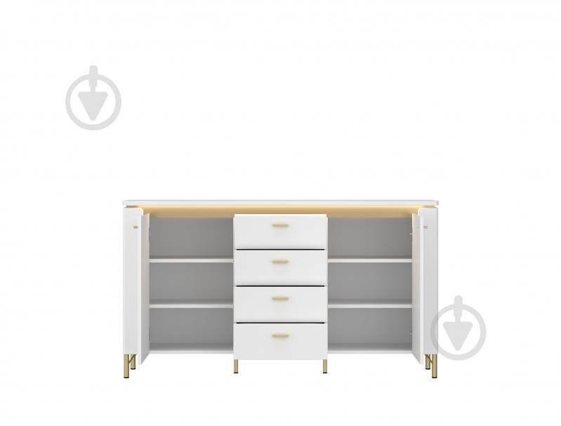 Комод Meble Wojcik Lazio 2D4S 1553x873x400 мм золотой/альпийский белый - фото 2 Комод Meble Wojcik Lazio 2D4S 1553x873x400 мм золотой/альпийский белый - фото 2