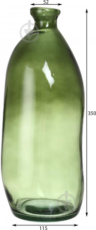 Ваза скляна San Miguel Simplicity 35 см зелена 4744C463 - фото 2