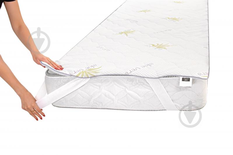 Наматрацник MirSon №1036 Alberto Silk Aloe Vera звичайний з резинкою у кутах 26х90x200 см 2200001506053 - фото 8