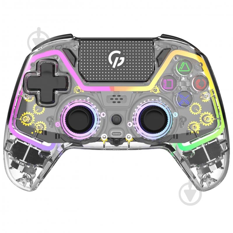 Геймпад бездротовий GamePro GPS13T BT 5.3/USB (PC/iOS/Android/PS3/PS4) RGB Transparent transparent - фото 1