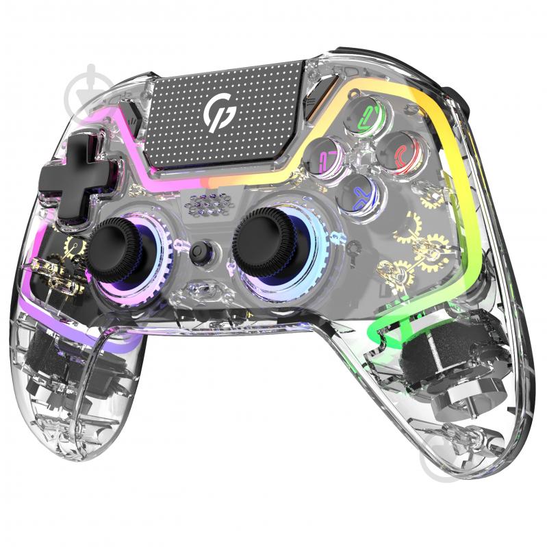 Геймпад бездротовий GamePro GPS13T BT 5.3/USB (PC/iOS/Android/PS3/PS4) RGB Transparent transparent - фото 2