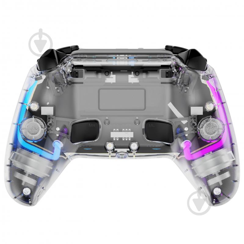 Геймпад бездротовий GamePro GPS13T BT 5.3/USB (PC/iOS/Android/PS3/PS4) RGB Transparent transparent - фото 3