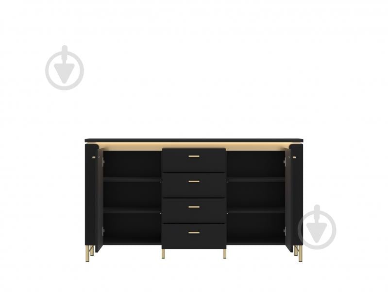 Комод Meble Wojcik Norica 2D4S 1553x873x400 мм золотой/черный матовый - фото 2 Комод Meble Wojcik Norica 2D4S 1553x873x400 мм золотой/черный матовый - фото 2