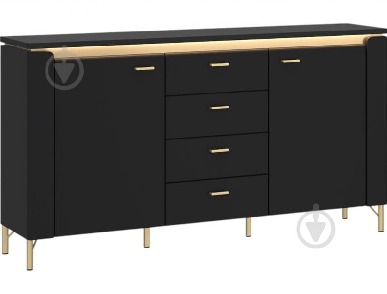 Комод Meble Wojcik Norica 2D4S 1553x873x400 мм золотой/черный матовый - фото 1 Комод Meble Wojcik Norica 2D4S 1553x873x400 мм золотой/черный матовый - фото 1