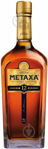 Бренді Metaxa 12 зірочок + 2 склянки 0,7 л - фото 1