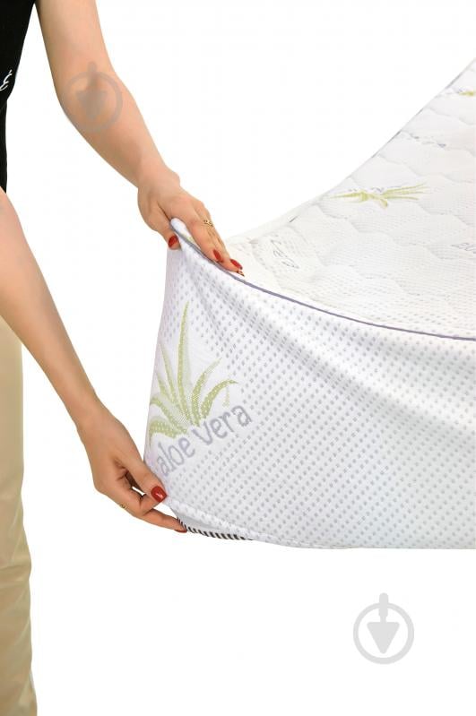 Наматрацник MirSon №1037 Alberto Silk Aloe Vera звичайний з резинкою по периметру 26х100x200 см 2200001506152 - фото 7