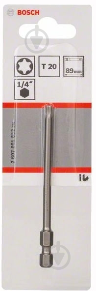 Бита Bosch Extra Hard 89 мм T20 1 шт. 2607001652 - фото 2