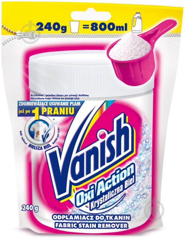 Відбілювач Vanish Oxi Action Cristal white 240 г - фото 1