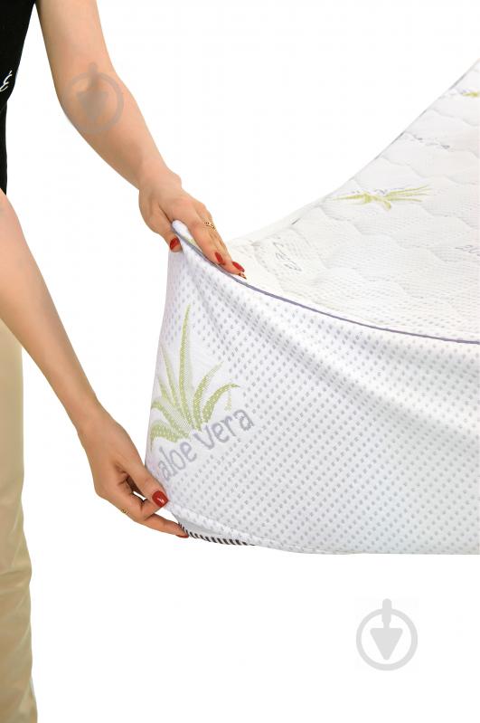 Наматрасник MirSon №1040 Alberto Silk Aloe Vera водонепроницаемый с резинкой по периметру 26х120x200 см 2200001506367 - фото 7