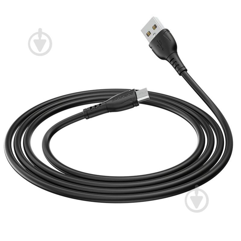 Кабель Borofone BX51 Triumph Micro-USB 2.4A 1 м черный (BX51MB) - фото 1