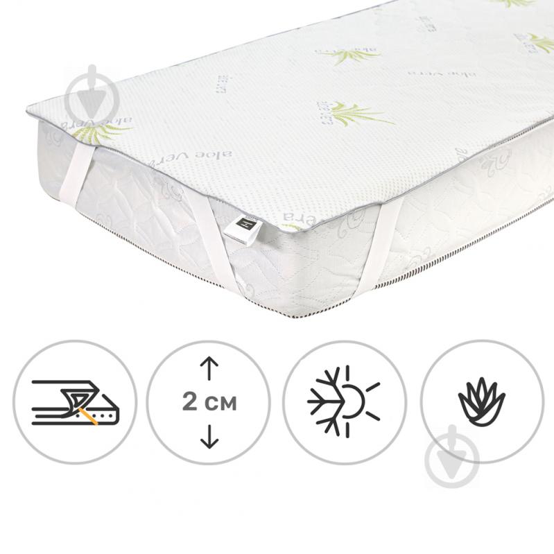 Наматрасник MirSon №1044 Alberto Silk Seasons Strong Aloe Vera обычный с резинкой по углам 26х120x200 см 2200001506404 - фото 1