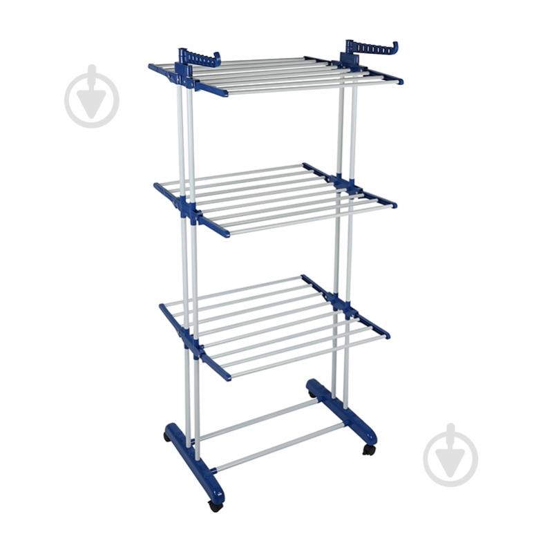 Сушилка для белья Eurohome Florence 22 м трехуровневая, белая - фото 1 Сушилка для белья Eurohome Florence 22 м трехуровневая, белая - фото 1