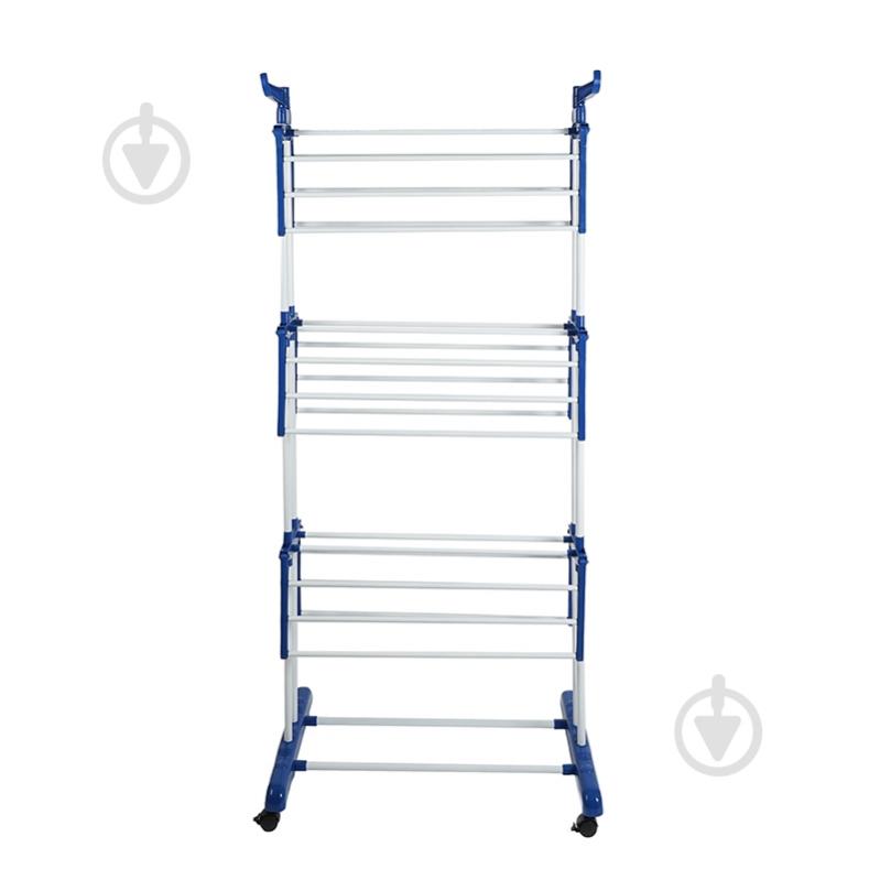 Сушилка для белья Eurohome Florence 22 м трехуровневая, белая - фото 2 Сушилка для белья Eurohome Florence 22 м трехуровневая, белая - фото 2