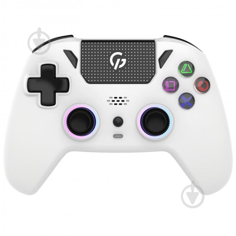 Геймпад бездротовий GamePro GPS13W BT 5.3/USB (PC/iOS/Android/PS3/PS4) RGB white - фото 1