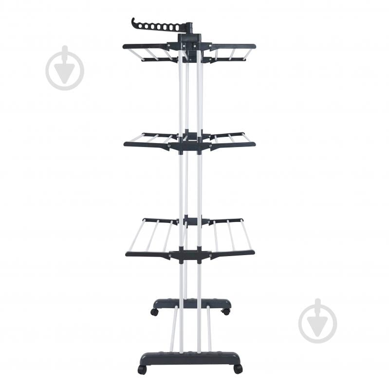 Сушилка для белья Eurohome Florence 22 м трехуровневая, серая - фото 3 Сушилка для белья Eurohome Florence 22 м трехуровневая, серая - фото 3