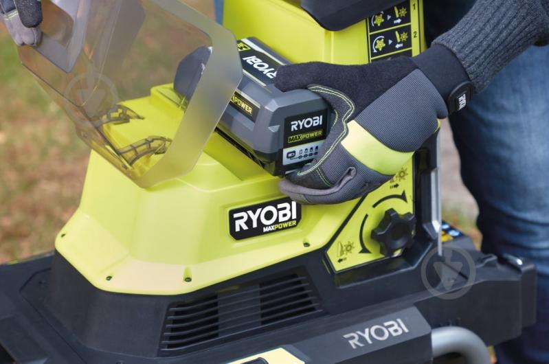 Измельчитель садовый RYOBI аккумуляторный Max Power RY36SHX40-0 (5133005451) аккумулятор - фото 10