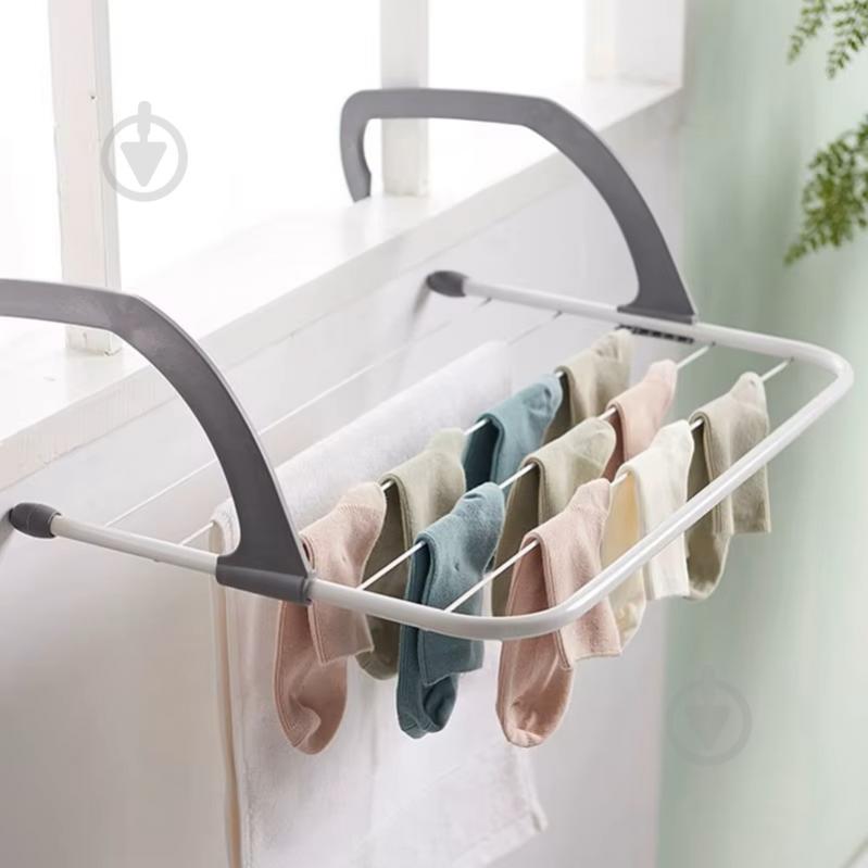 Сушилка для белья Eurohome Oslo навесная 3 м белая (0351) - фото 10