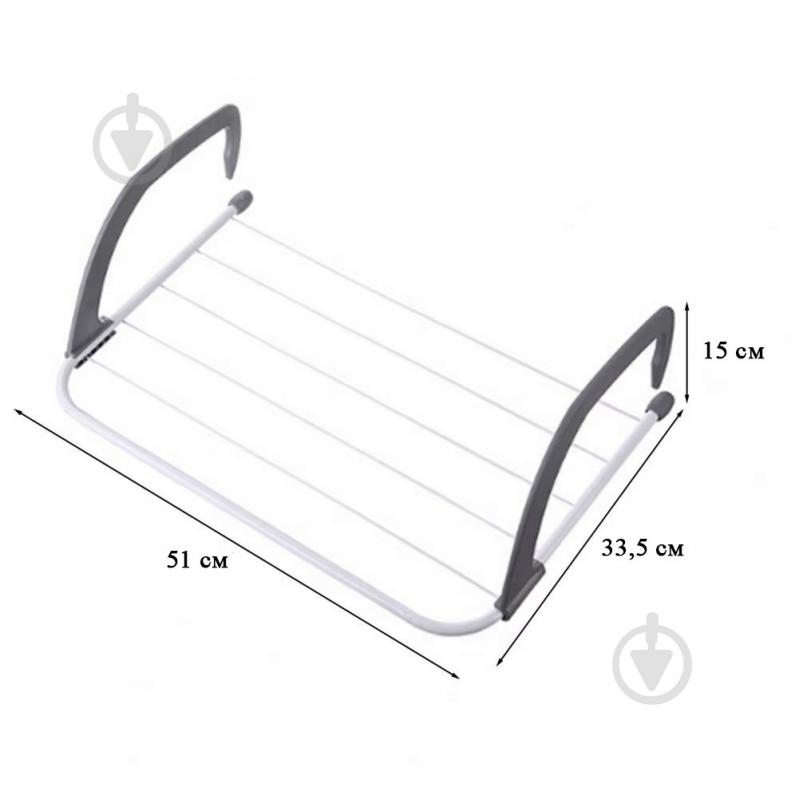 Сушилка для белья Eurohome Oslo навесная 3 м белая (0351) - фото 5