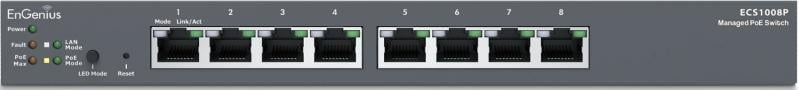 Коммутатор ENGENIUS 55W Cloud ECS1008P (1402A0090311) - фото 2