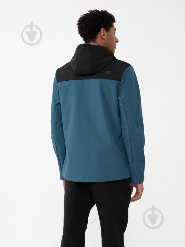 Куртка 4F SOFTSHELL JACKET M155 4FAW23TSOFM155-32S р.L синяя - фото 3 Куртка 4F SOFTSHELL JACKET M155 4FAW23TSOFM155-32S р.L синяя - фото 3