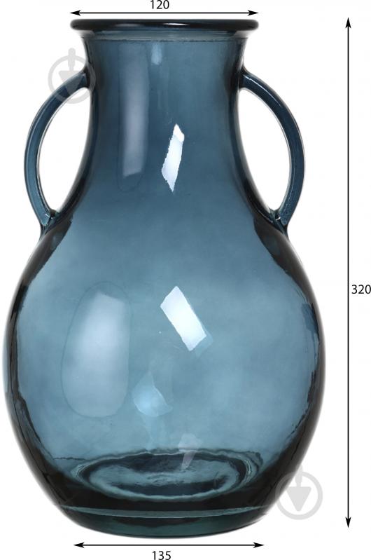 Ваза скляна San Miguel Pitcher 32 см синя 5530DB605 - фото 2