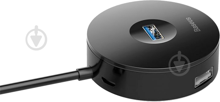 USB-хаб BASEUS Round Box USB 3.0 — USB 3.0 / 3 х USB 2.0 / microUSB Black - фото 4