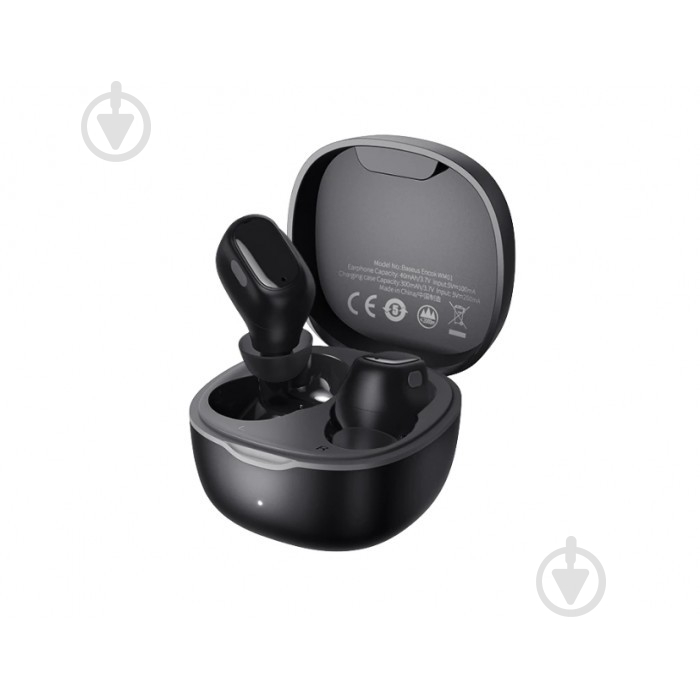 Навушники BASEUS Encok True Wireless Earphones WM01 black (NGTW240001) - фото 1