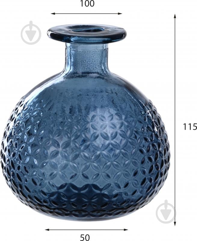 Ваза скляна San Miguel Diamond 12 см світло-фіолетова 5951DB150 - фото 4