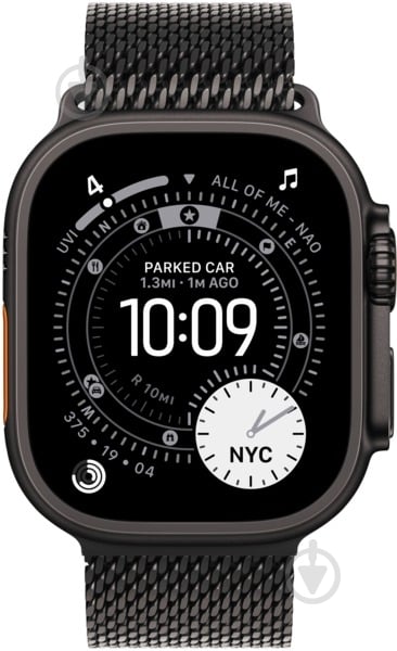 Ремешок Apple 49 мм Small Milanese Loop black titanium (MGHR4ZM/A) - фото 3 Ремешок Apple 49 мм Small Milanese Loop black titanium (MGHR4ZM/A) - фото 3