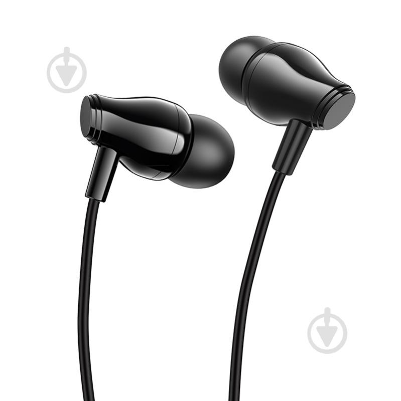 Наушники Borofone BM61 Wanderer universal earphones with mic black (BM61B) - фото 2