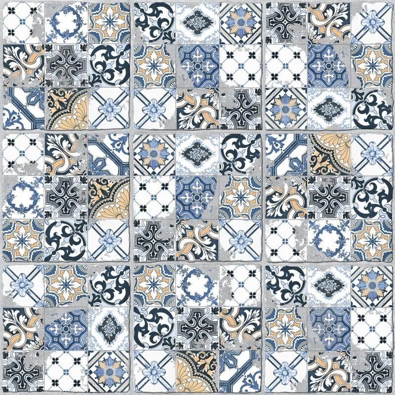 Плитка Golden Tile Beton Art Patchwork small grey BA2550 60x60 см - фото 1