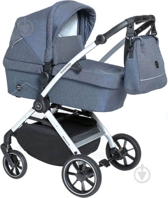 Коляска универсальная 2 в 1 Baby Design Smooth 03 Navy 203169 - фото 2