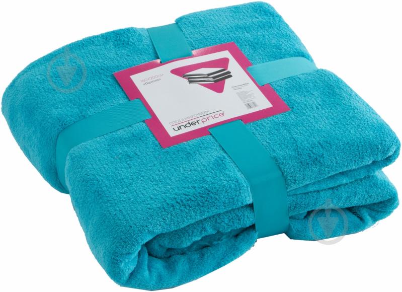 Плед 160x200 см світло-бірюзовий UP! (Underprice) - фото 2