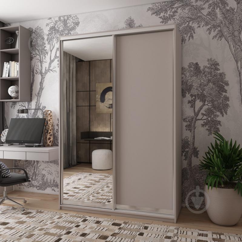 Шкаф-купе Сити Лайт Doros зеркалоДСП 1,2 м 1200x600x2250 мм кашемир двери / ДСП/зеркало - фото 2 Шкаф-купе Сити Лайт Doros зеркалоДСП 1,2 м 1200x600x2250 мм кашемир двери / ДСП/зеркало - фото 2